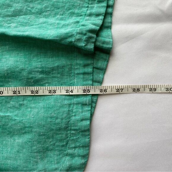 NWOT Isaac Mizrahi New York Teal Coastal Linen Top Size Small - Picture 10 of 11